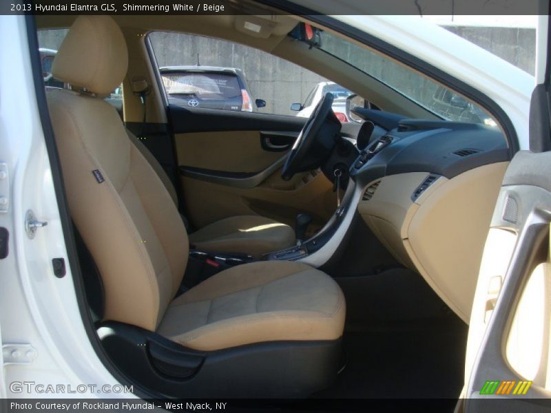 Shimmering White / Beige 2013 Hyundai Elantra GLS