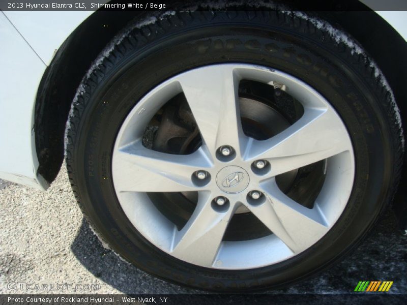 Shimmering White / Beige 2013 Hyundai Elantra GLS
