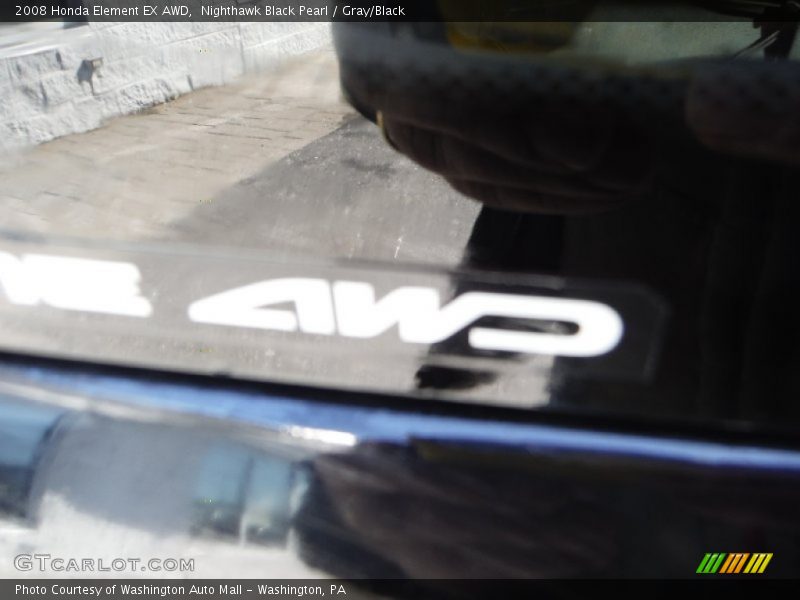 Nighthawk Black Pearl / Gray/Black 2008 Honda Element EX AWD