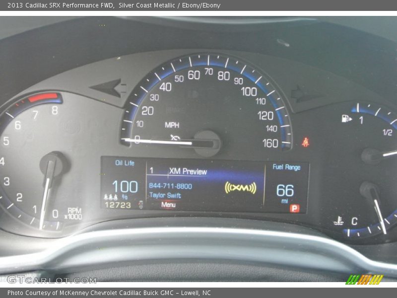 Silver Coast Metallic / Ebony/Ebony 2013 Cadillac SRX Performance FWD