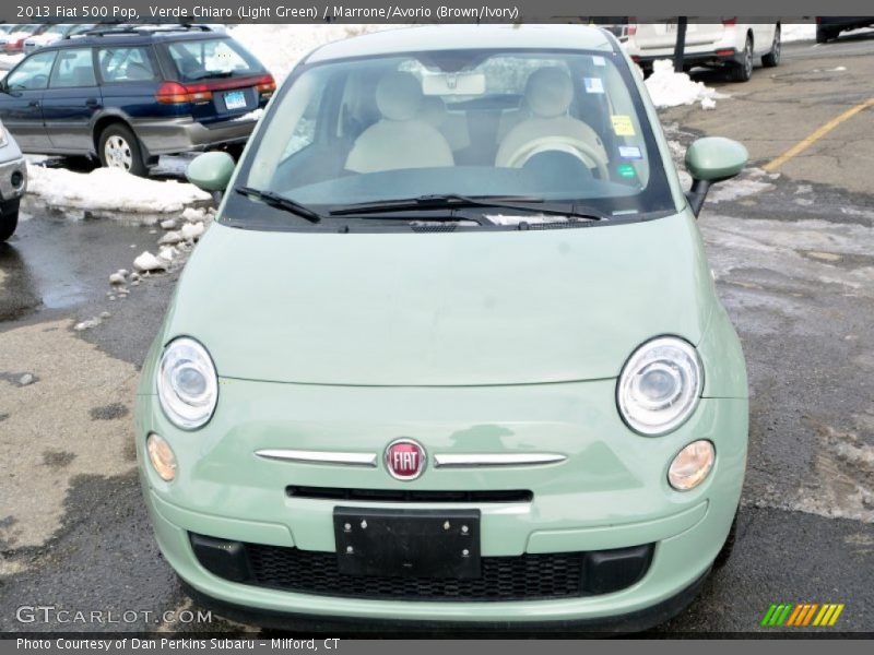 Verde Chiaro (Light Green) / Marrone/Avorio (Brown/Ivory) 2013 Fiat 500 Pop