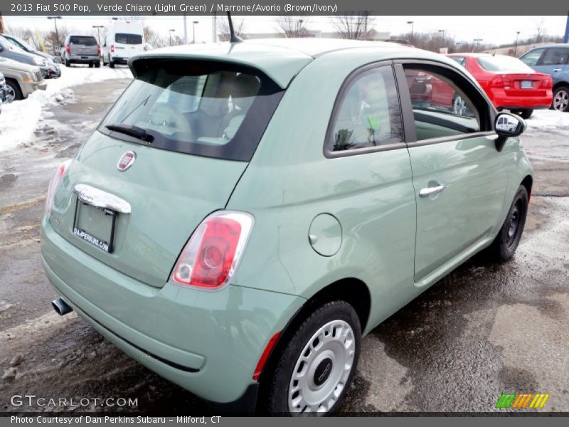 Verde Chiaro (Light Green) / Marrone/Avorio (Brown/Ivory) 2013 Fiat 500 Pop