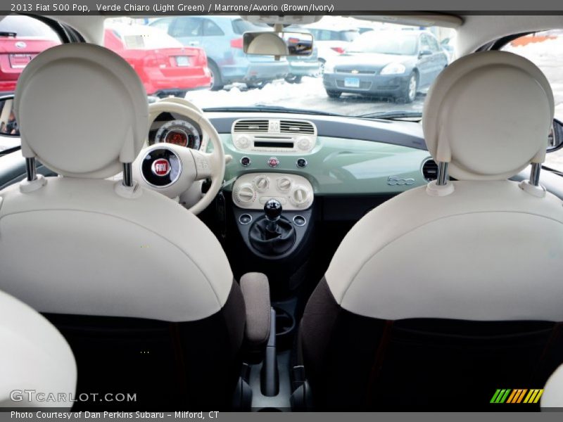 Verde Chiaro (Light Green) / Marrone/Avorio (Brown/Ivory) 2013 Fiat 500 Pop