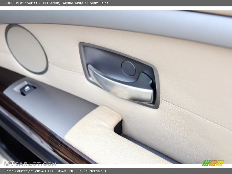 Alpine White / Cream Beige 2008 BMW 7 Series 750Li Sedan