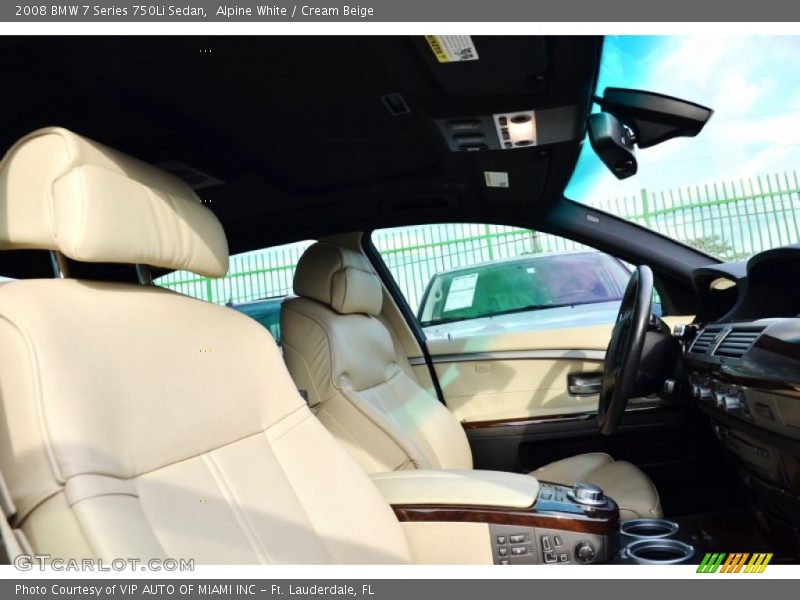 Alpine White / Cream Beige 2008 BMW 7 Series 750Li Sedan