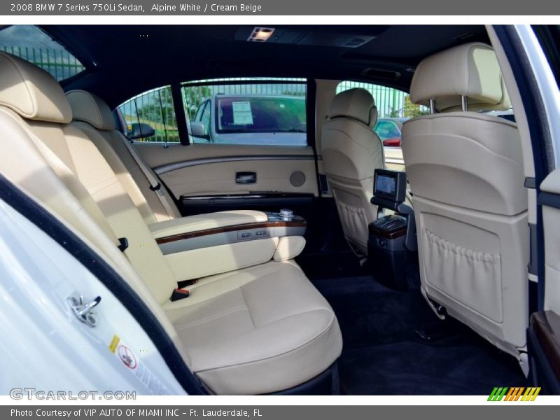 Alpine White / Cream Beige 2008 BMW 7 Series 750Li Sedan