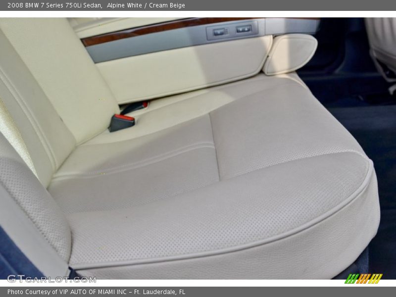Alpine White / Cream Beige 2008 BMW 7 Series 750Li Sedan