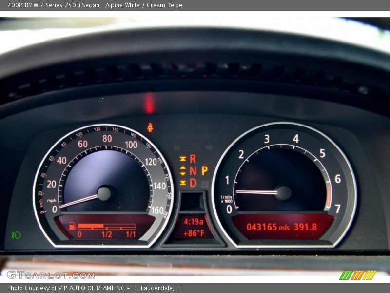  2008 7 Series 750Li Sedan 750Li Sedan Gauges