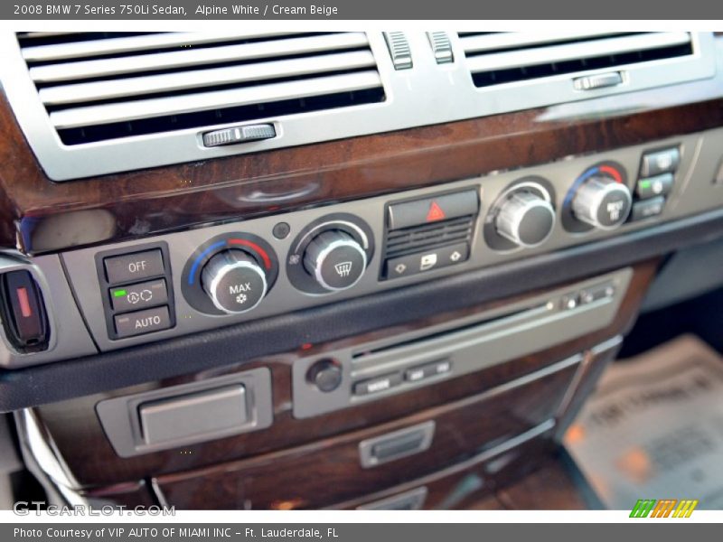 Alpine White / Cream Beige 2008 BMW 7 Series 750Li Sedan