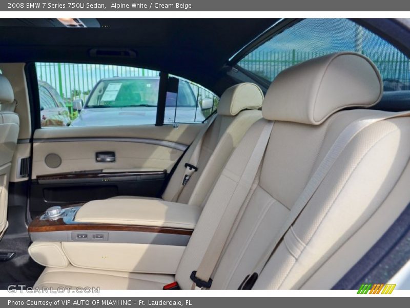 Alpine White / Cream Beige 2008 BMW 7 Series 750Li Sedan
