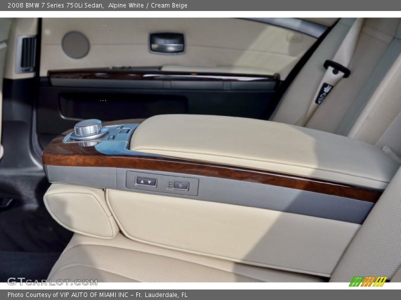 Rear Seat of 2008 7 Series 750Li Sedan
