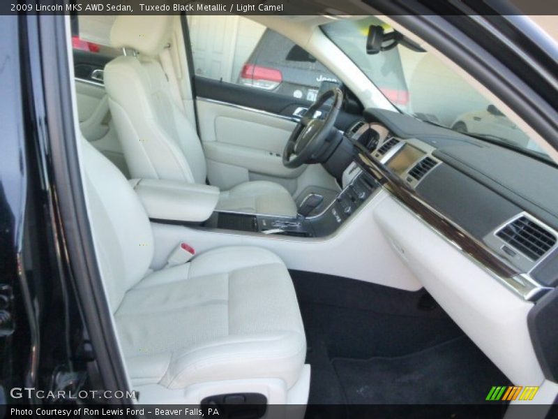 Tuxedo Black Metallic / Light Camel 2009 Lincoln MKS AWD Sedan