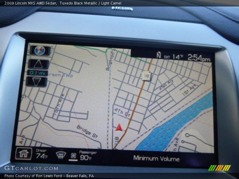 Tuxedo Black Metallic / Light Camel 2009 Lincoln MKS AWD Sedan