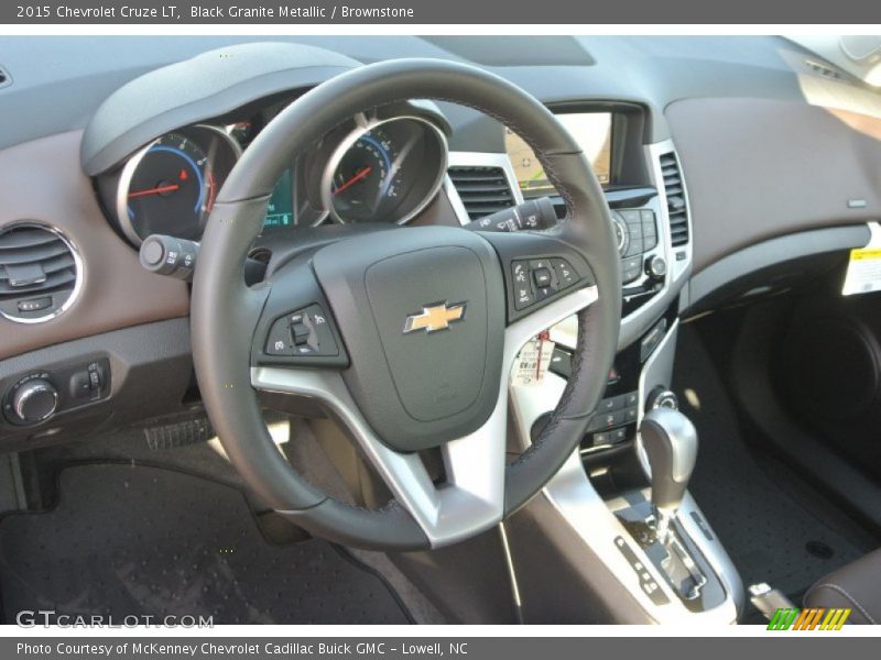 Black Granite Metallic / Brownstone 2015 Chevrolet Cruze LT