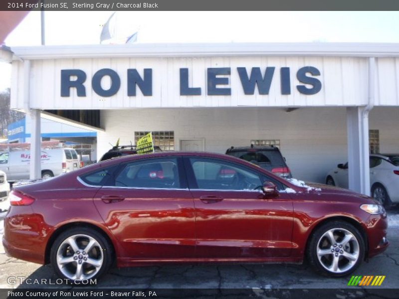 Sterling Gray / Charcoal Black 2014 Ford Fusion SE