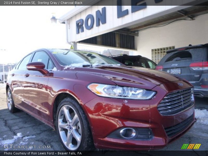 Sterling Gray / Charcoal Black 2014 Ford Fusion SE