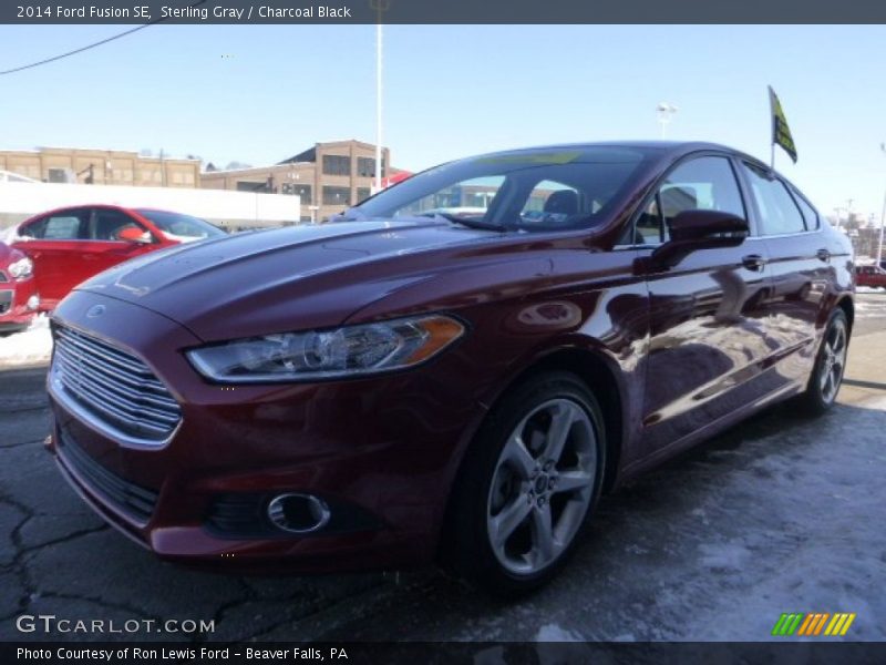 Sterling Gray / Charcoal Black 2014 Ford Fusion SE