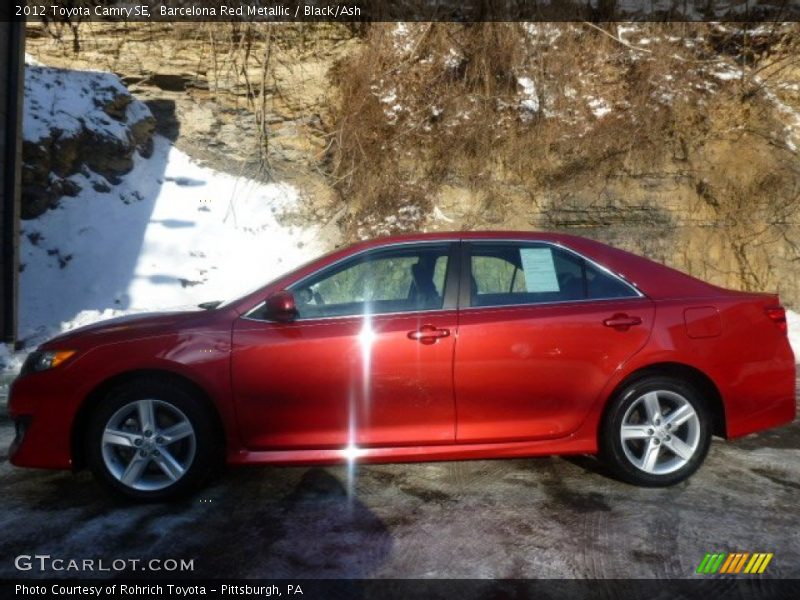 Barcelona Red Metallic / Black/Ash 2012 Toyota Camry SE