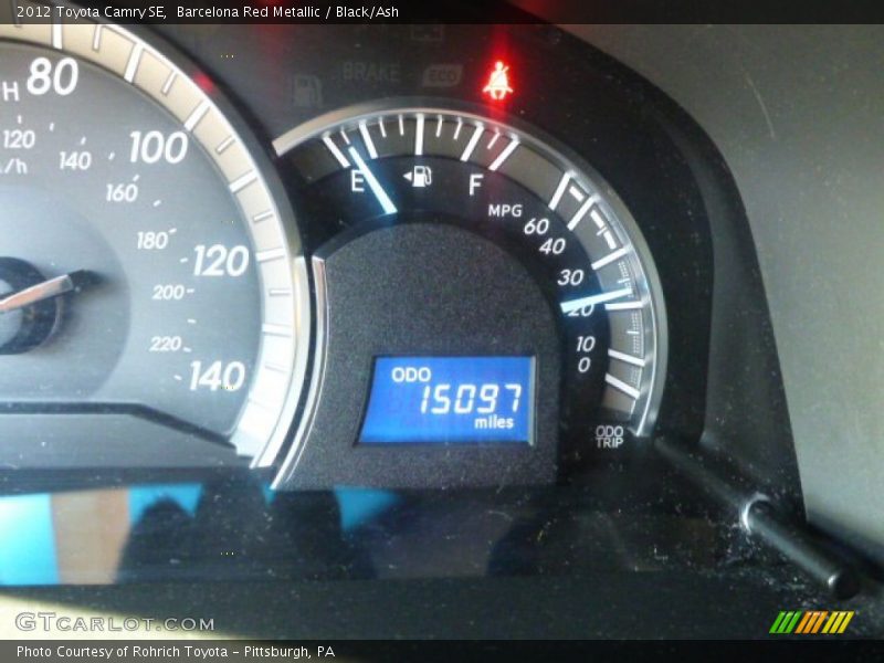 Barcelona Red Metallic / Black/Ash 2012 Toyota Camry SE