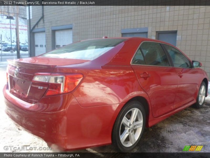 Barcelona Red Metallic / Black/Ash 2012 Toyota Camry SE