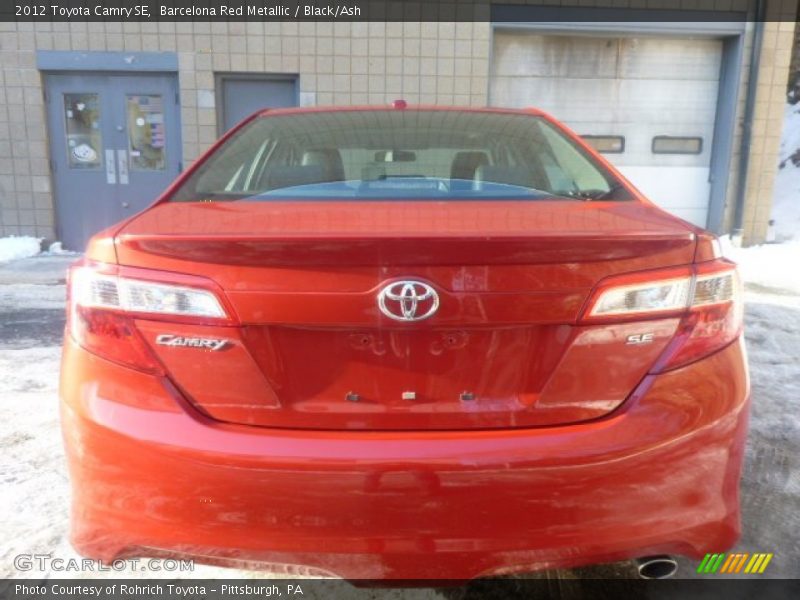 Barcelona Red Metallic / Black/Ash 2012 Toyota Camry SE