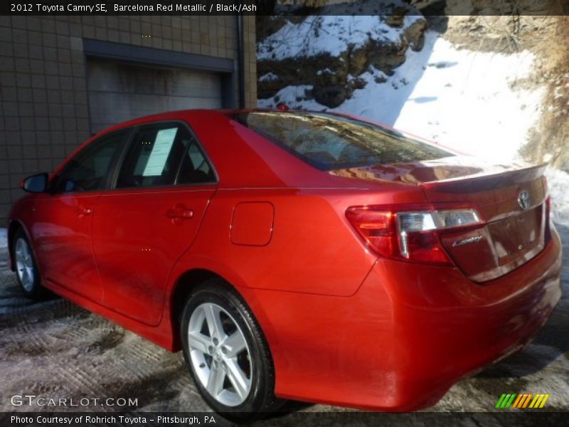 Barcelona Red Metallic / Black/Ash 2012 Toyota Camry SE