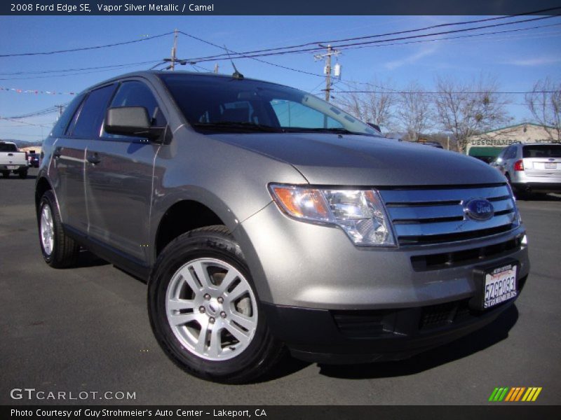 Vapor Silver Metallic / Camel 2008 Ford Edge SE