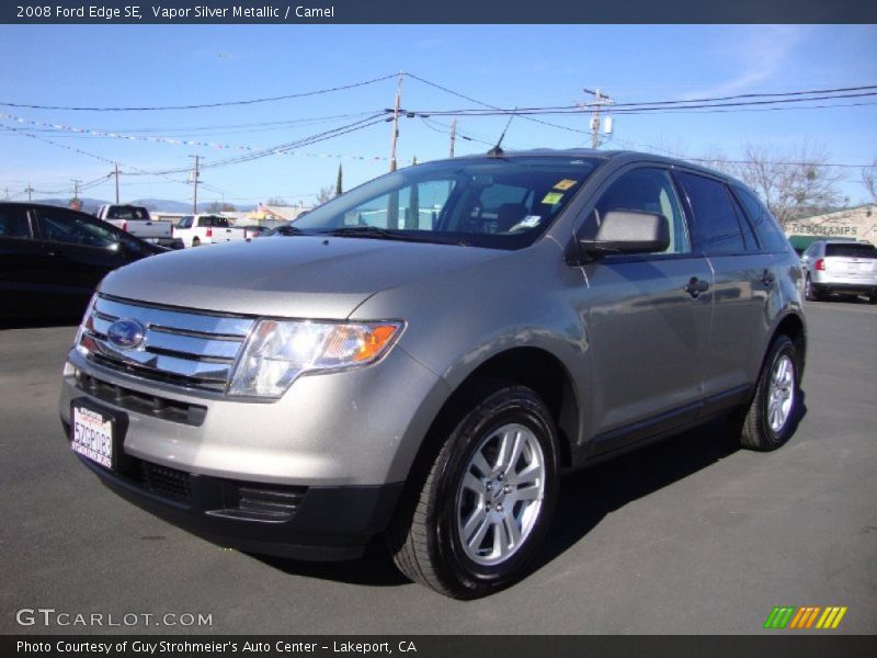 Vapor Silver Metallic / Camel 2008 Ford Edge SE