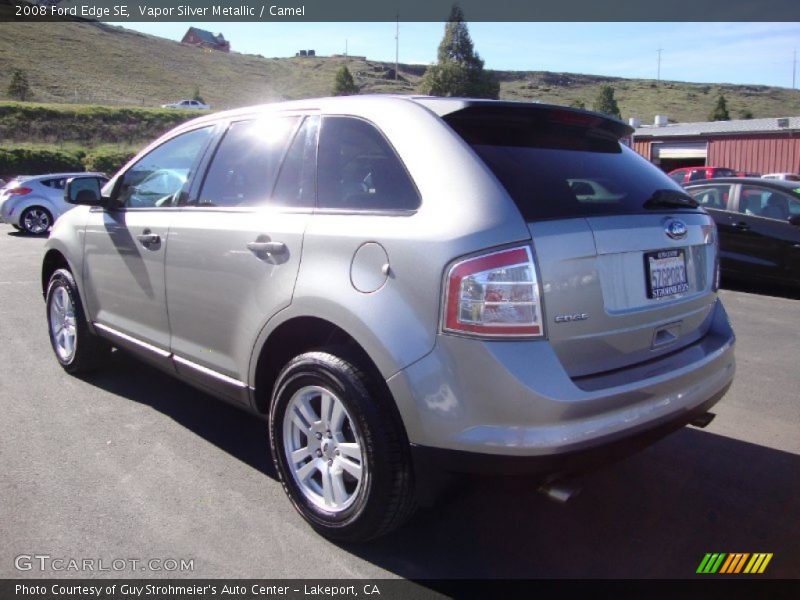 Vapor Silver Metallic / Camel 2008 Ford Edge SE