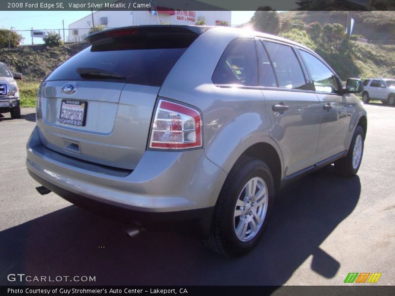 Vapor Silver Metallic / Camel 2008 Ford Edge SE