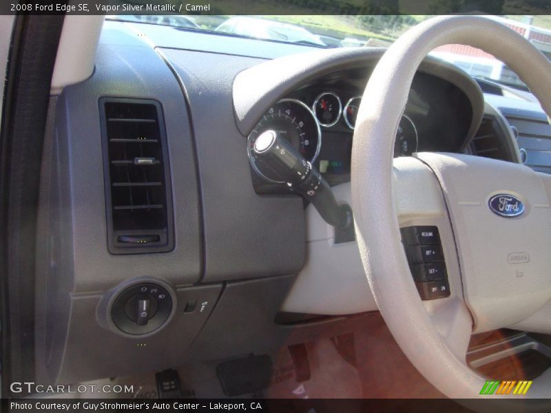 Vapor Silver Metallic / Camel 2008 Ford Edge SE
