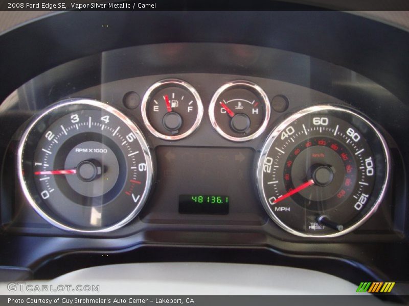 Vapor Silver Metallic / Camel 2008 Ford Edge SE