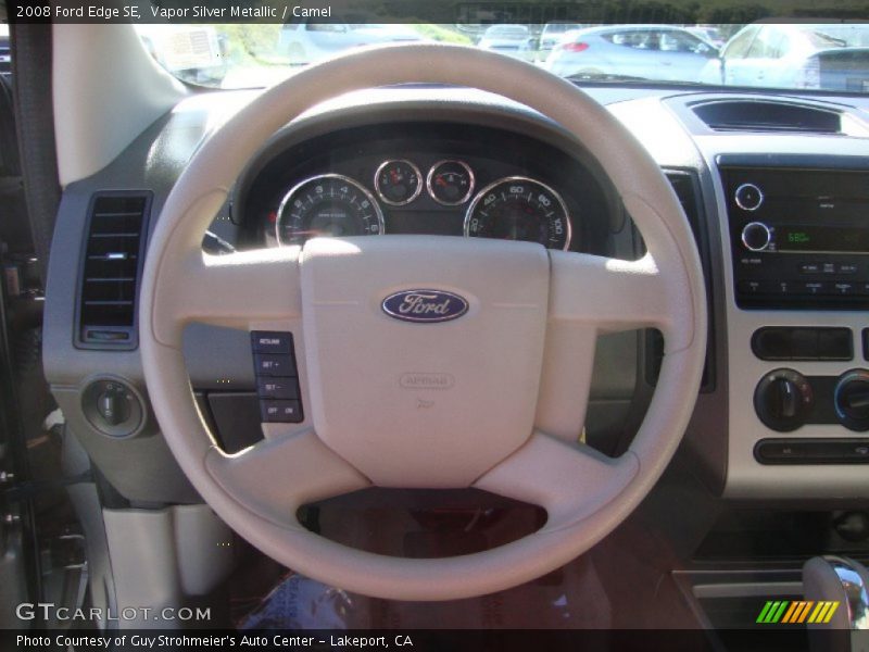 Vapor Silver Metallic / Camel 2008 Ford Edge SE