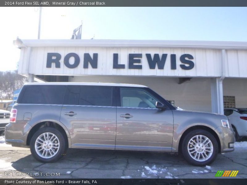 Mineral Gray / Charcoal Black 2014 Ford Flex SEL AWD