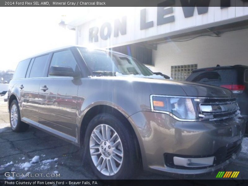 Mineral Gray / Charcoal Black 2014 Ford Flex SEL AWD