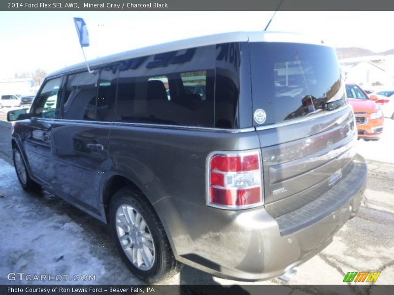 Mineral Gray / Charcoal Black 2014 Ford Flex SEL AWD