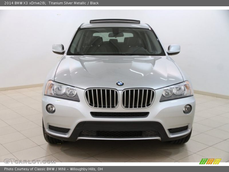 Titanium Silver Metallic / Black 2014 BMW X3 xDrive28i