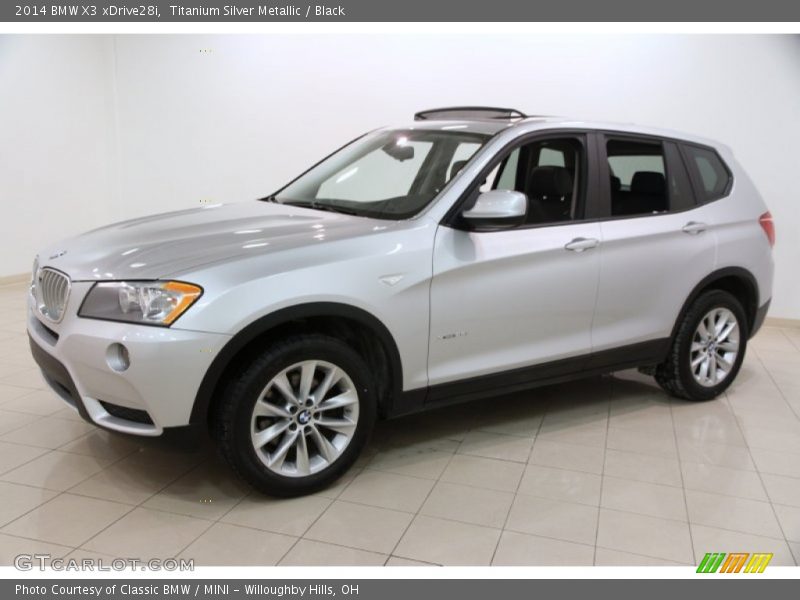 Titanium Silver Metallic / Black 2014 BMW X3 xDrive28i