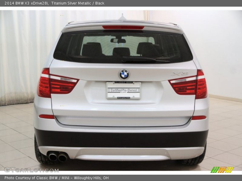 Titanium Silver Metallic / Black 2014 BMW X3 xDrive28i