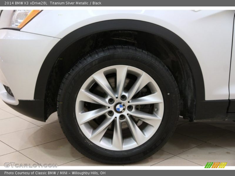 Titanium Silver Metallic / Black 2014 BMW X3 xDrive28i