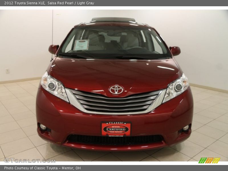 Salsa Red Pearl / Light Gray 2012 Toyota Sienna XLE