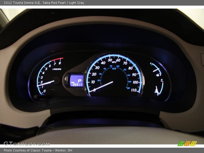 Salsa Red Pearl / Light Gray 2012 Toyota Sienna XLE