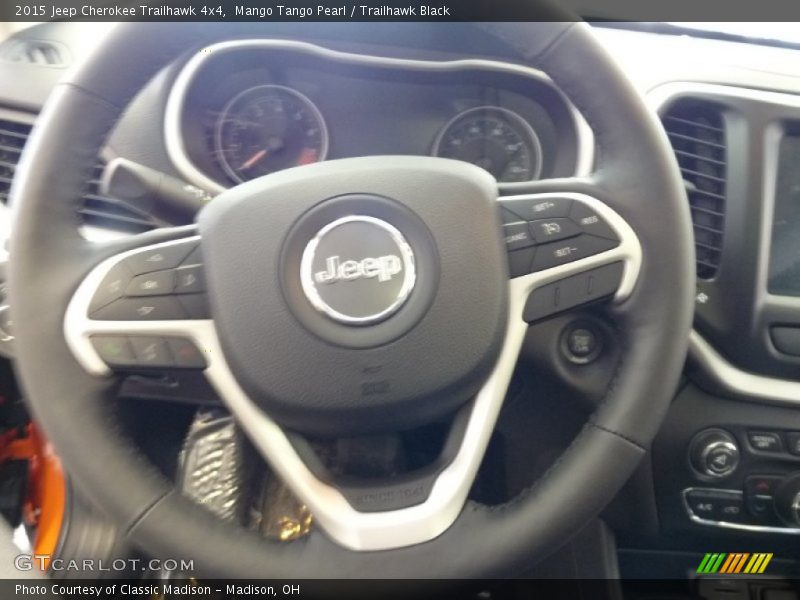 Mango Tango Pearl / Trailhawk Black 2015 Jeep Cherokee Trailhawk 4x4