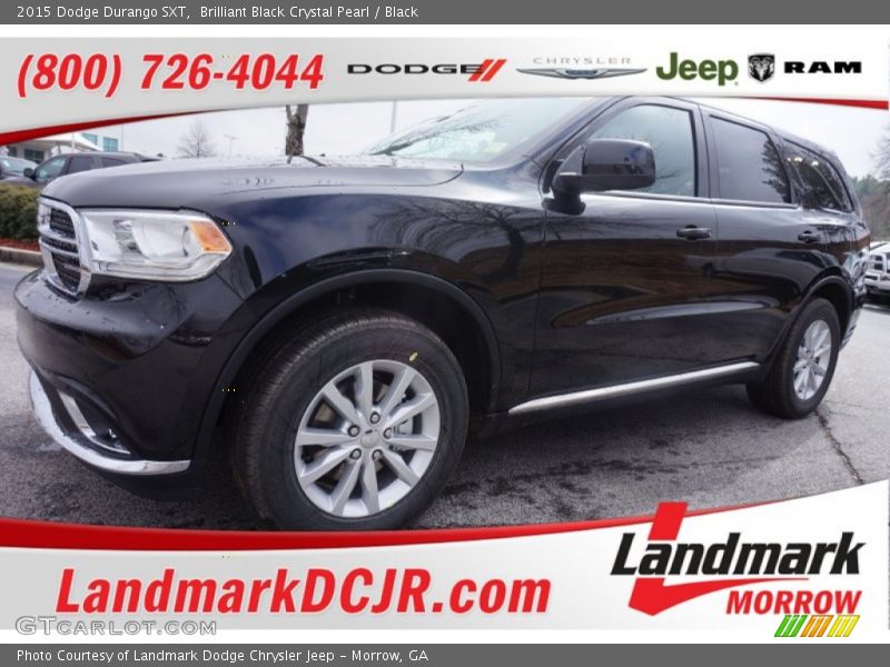 Brilliant Black Crystal Pearl / Black 2015 Dodge Durango SXT