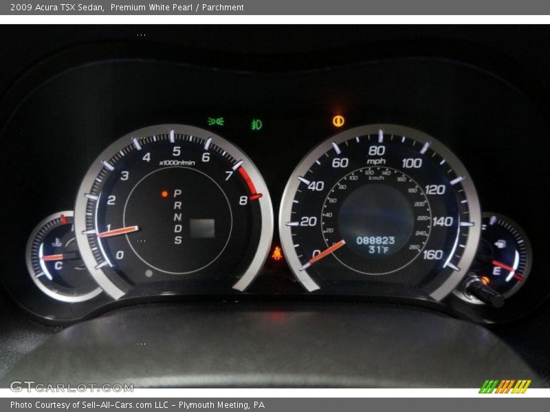 Premium White Pearl / Parchment 2009 Acura TSX Sedan