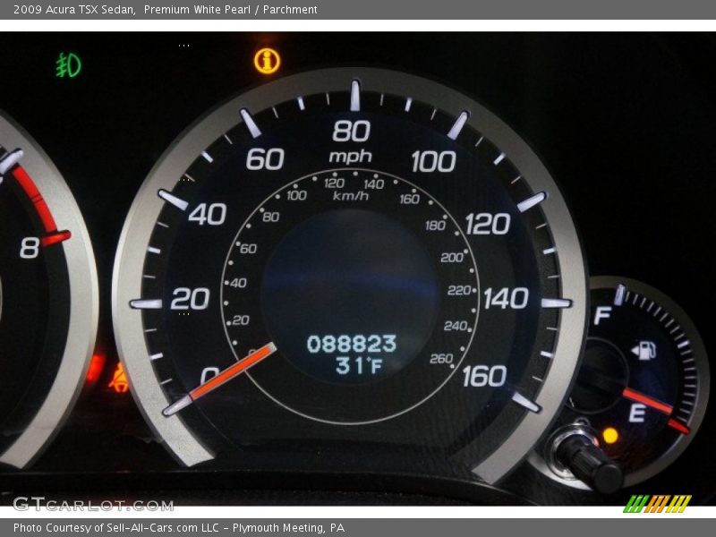 Premium White Pearl / Parchment 2009 Acura TSX Sedan
