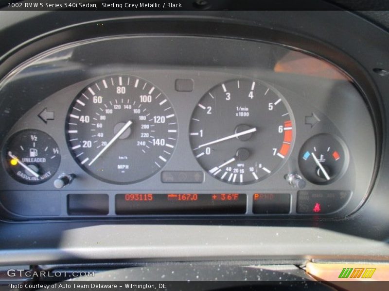 Sterling Grey Metallic / Black 2002 BMW 5 Series 540i Sedan