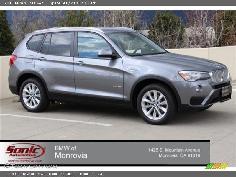 Space Grey Metallic / Black 2015 BMW X3 xDrive28i