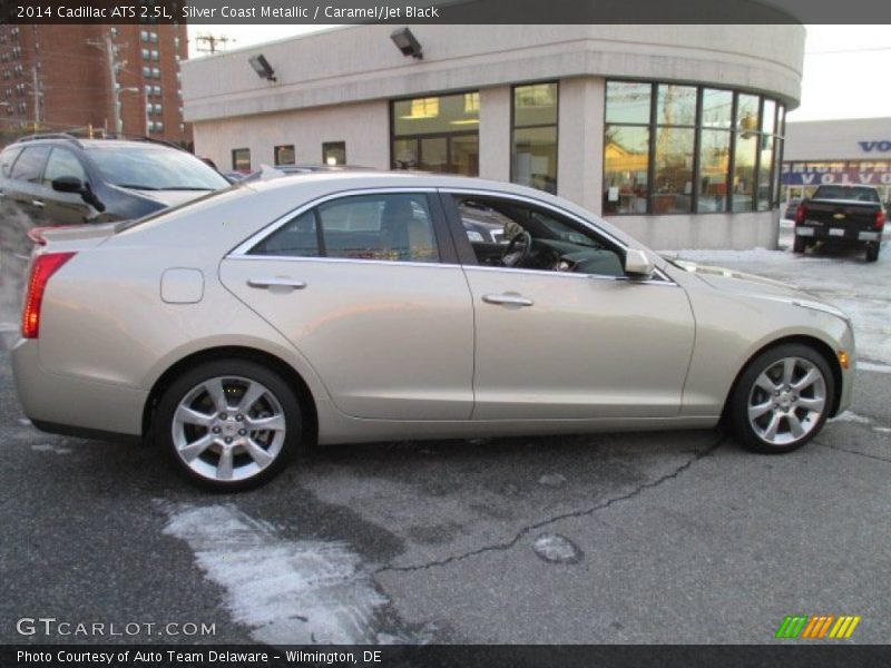 Silver Coast Metallic / Caramel/Jet Black 2014 Cadillac ATS 2.5L