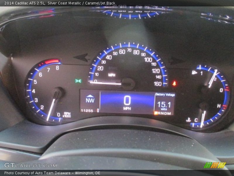 Silver Coast Metallic / Caramel/Jet Black 2014 Cadillac ATS 2.5L